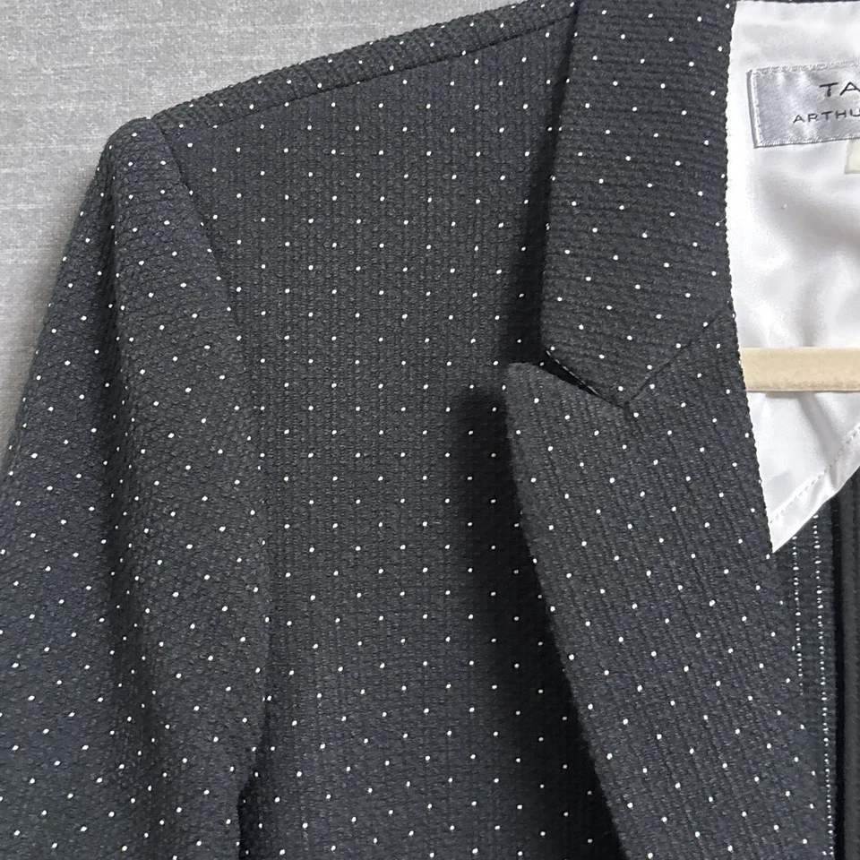 Blazer Tahari 6 Negro Lunares Texturizado Chaqueta Oficina Trabajo Carrera Clásico Foto 2 de 4