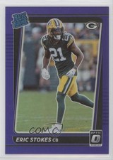 2021 Panini Donruss Optic Rated Rookie Purple Prizm 27/50 Eric Stokes #251 07lk