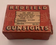 Redfield Gunsights Empty box w/Guarantee Micrometer Receiver Sight No. 70-WH
