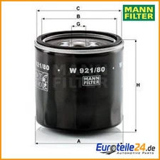 Oil filter Mann filter W921/80 for Isuzu Campo Trooper I