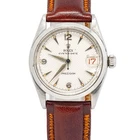 Rolex Oyster Date Precision 6266 SS White Dial Manual Winding Unisex watch 30mm