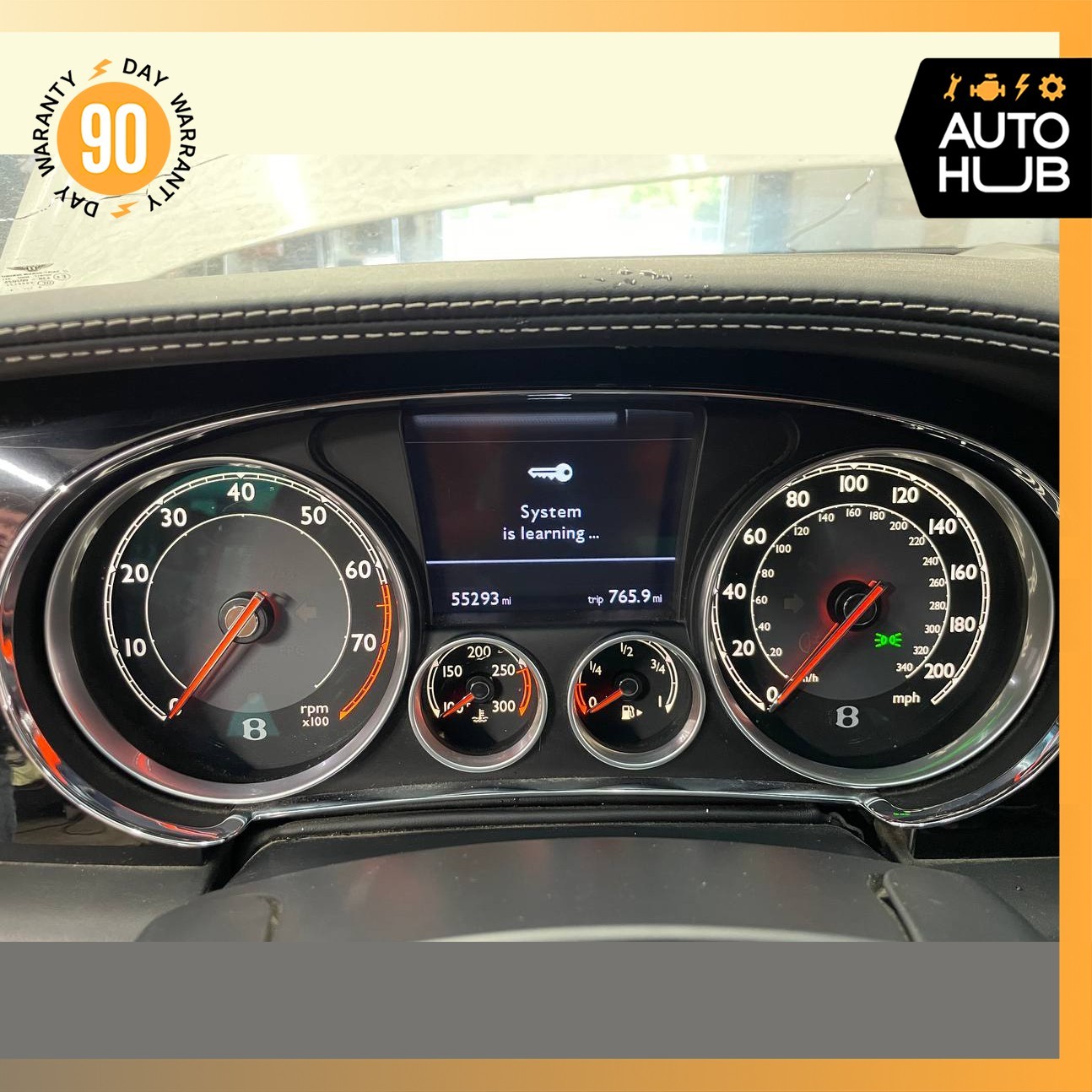 13-14 Bentley Continental GTC GT Instrument Cluster Speedometer OEM 55k