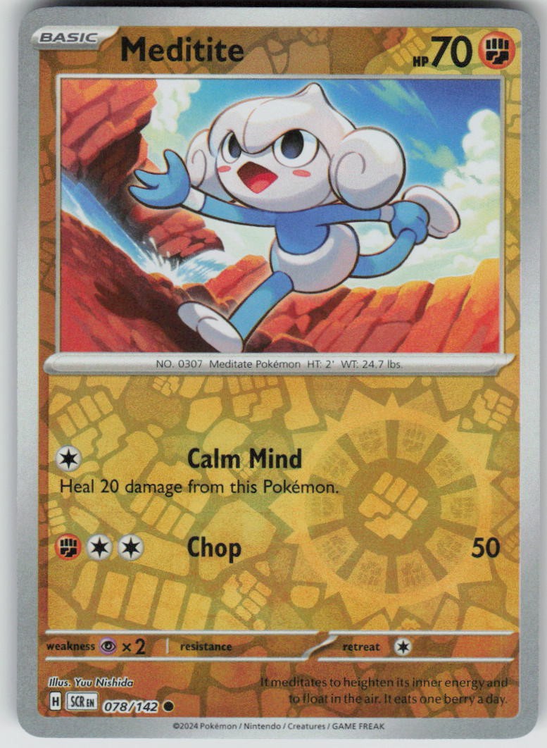 Meditite - Common SV07: Stellar Crown 078/142 NM