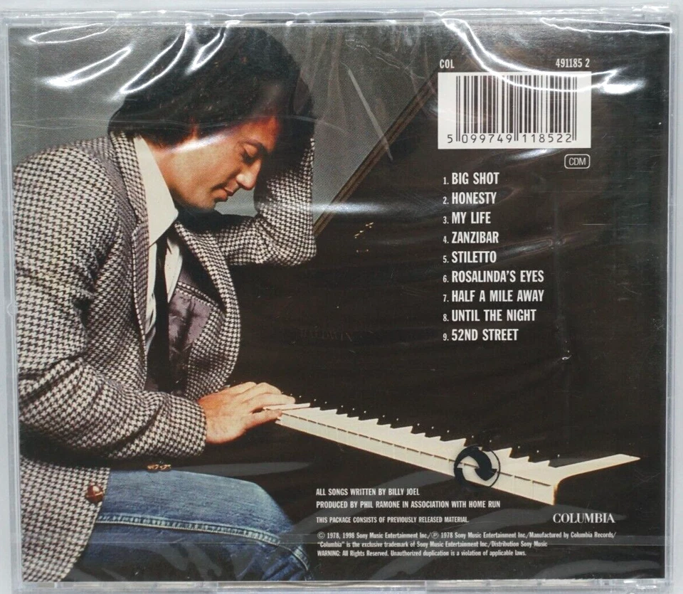 Billy Joel : 52nd Street CD Album (1998 Reissue) - Honesty - Brand New Sealed - Image 2 of 3