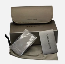 Giorgio Armani Eyeglasses Case Cloth Box Card Brand New Size LARGE