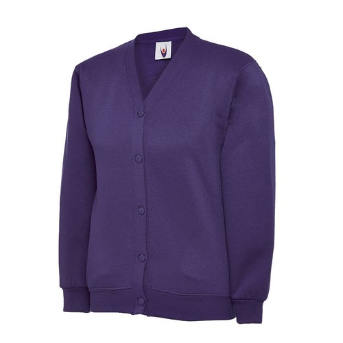 Children's Cardigan by Uneek UC207 - 300GSM Unisex -11 Colours - Size 2 - 13 Yrs - Picture 7 of 10