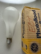 G.E. ECT photo flood lamp light bulb stage studio 120v 500w