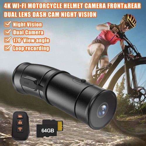 Motorrad Helm Dashcam WiFi vorne & hinten Dual Fischaugenobjektiv Kamera Nachtsicht - Bild 46 von 55