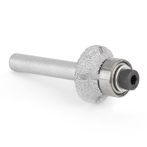 Shank 1/4 inch Diamond BRAZED Bullnose Profile Wheel 3mm Router Bit for Marble - Picture 1 of 10