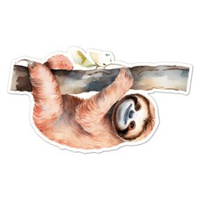 Jungle Sloth, Vinyl Decal Sticker, Indoor Outdoor, 3 Sizes, 9135