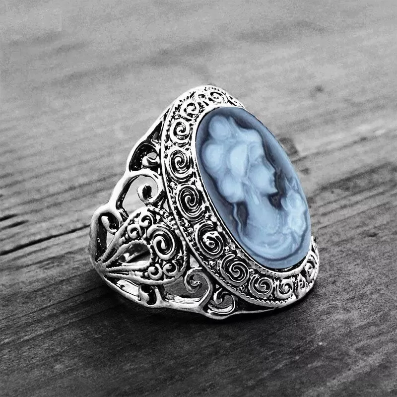 Buy Cameo Ring/ Solid Sterling Silver /art Deco /ivory Silhouette Vintage  Filigree Ring made to Orderdesign230 Online in India - Etsy