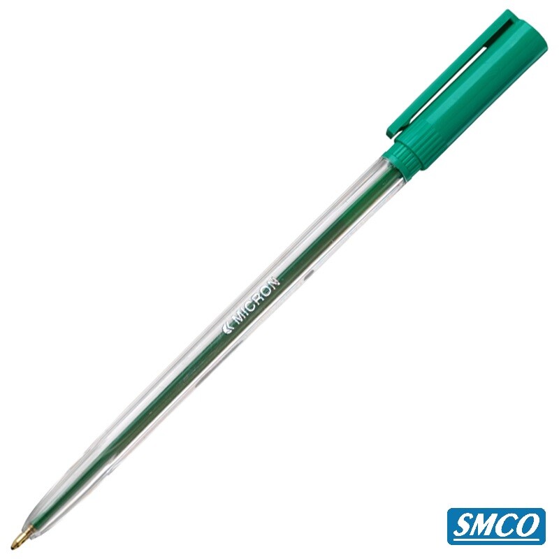 50 GREEN BALLPOINT PENS BIRO Superior Quality MEDIUM TIP MICRON Vivid