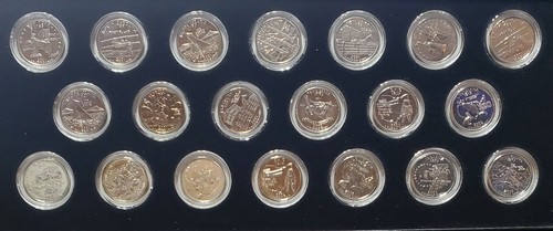 1999 - 2008 ( 4 GIFT BOX ) 24k GOLD / PLATINUM LAYERED MINT QUARTER SET - Picture 7 of 12