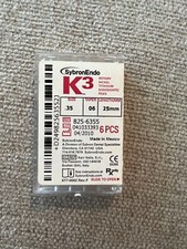 SybronEndo K3 Nickel-Titanium Files NiTi Endo Files K3 .35/.06 25mm