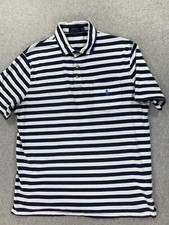 Polo Ralph Lauren 100 Cotton Striped Classic Fit Polo Shirt Men's Large White