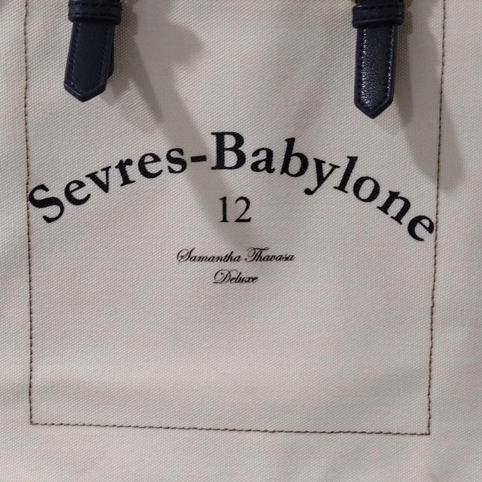 Samantha Thavasa DELUXE наплечная сумка белый холст 2 пути сумка с короткими ручками Дамская сумка - Изображение 2 из 4