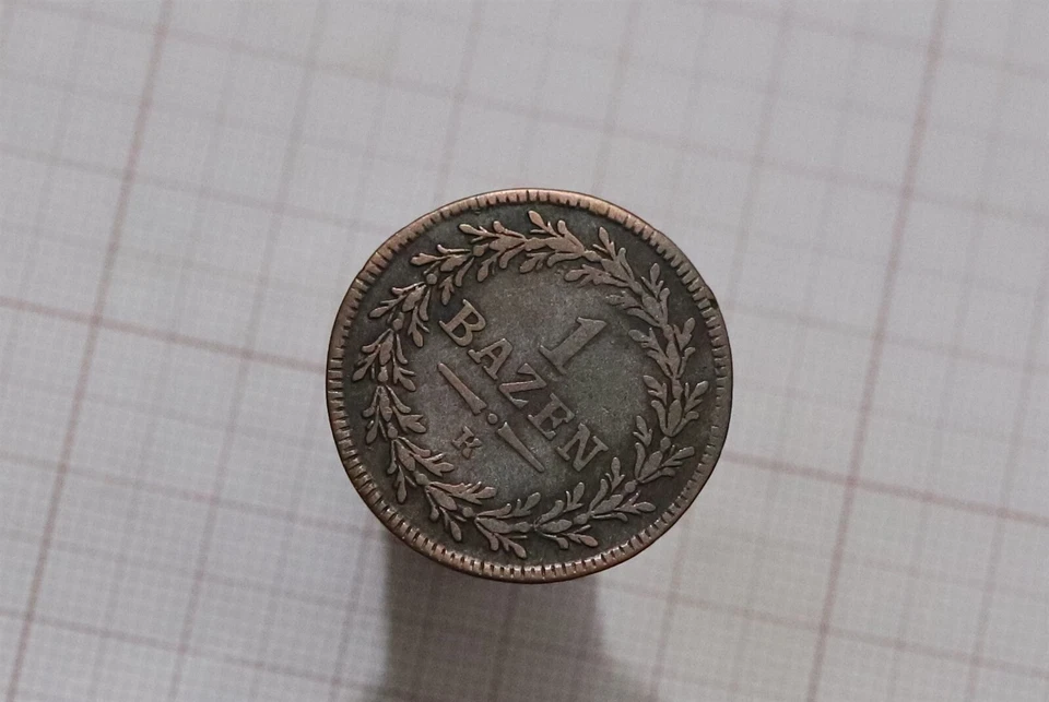 🧭 🇨🇭 SWITZERLAND ST. GALLEN 1 BATZEN 1813 B68 #57 - Image 3 of 3