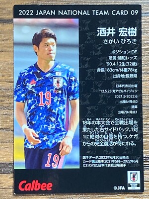 Hiroki Sakai Card Japan Samurai Blue Soccer 2022 Qatar World Cup