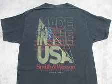Smith & Wesson M&P Shirt Men MEDIUM Black USA Flag S&W Outdoors Hunting Shooting