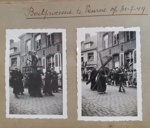 Fotoalbum niederländische Familie groß blond Urlaub sportlich 212 Bilder 2 1/2", 1949 - Bild 20 von 21