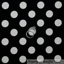 BonEful Fabric FQ Cotton Quilt Black White B W Polka Dot Mickey Minnie Disney US