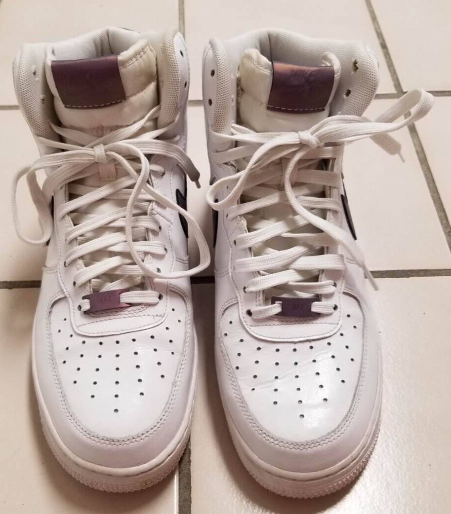 Size 8.5 - Nike Air Force 1 '07 LV8 High White Multi | eBay