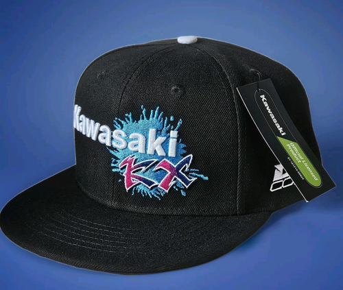 D'Cor Visuals Kawasaki KX Factory Snapback Hat Lid Cap Black - Picture 1 of 10