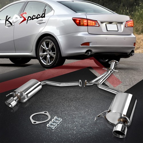 3.75" Oval Muffler Tip Axle Cat Back Exhaust System for 0613 Lexus