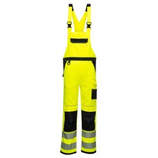 Image of PORTWEST PW3 Hi Vis Bib & Brace Knee Pad Pockets Overall Coverall Suit PW344 UK