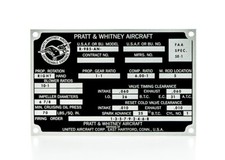 Pratt & Whitney R-985-AN Repro Data Plate Rad...