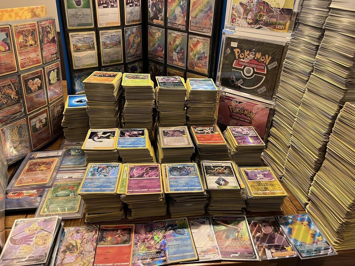 Pokemon Card Bulk lot 500 Cards - NO ENERGY- Guarantee 75 Holos/RevHolos- 1  EX/V