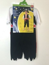 Disguise Pint Size Pirate Halloween Costume Jumpsuit Hat Size Toddler 2T Cosplay