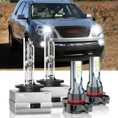 For GMC Acadia 2011-2012 4x HID LED faro alto bajo + bombillas de luz antiniebla