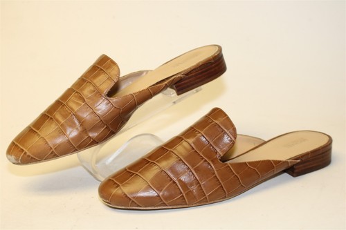 Michael Kors Damen 10 M 41 M Braun Leder Prägung Pantoletten Halbschuhe Schuhe