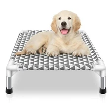 Elevated Outdoor Dog Bed Updated Raised Pet Cot Cooling Puppy Bed Lifted Dog Bed