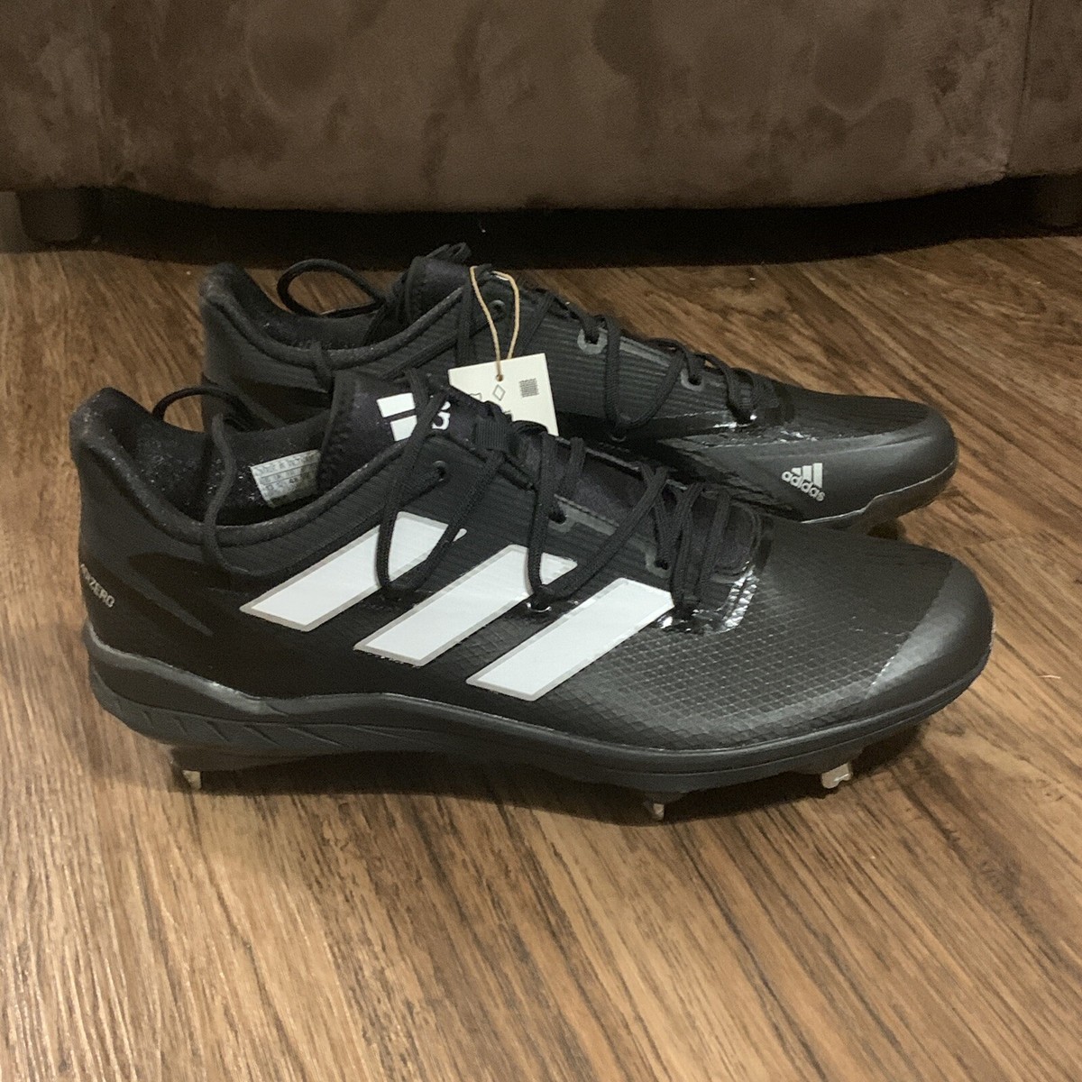 Adidas Adizero Afterburner 8 Black Metal Baseball Cleats