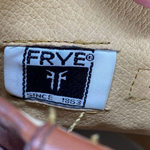 Frye Paige Short Riding Leather Ankle Boots Western Cowboy Pull On Cognac 6.5 - Picture 8 of 14