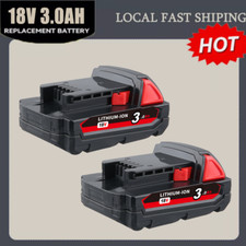 2PACK 18V 3.0 AH For Milwaukee M18 Lithium Extended Capacity Battery 48-11-1860