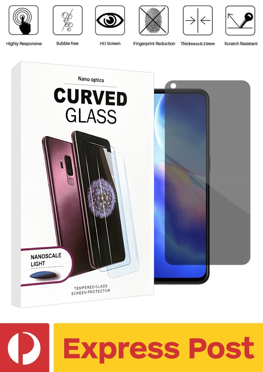 OPPO Reno PRO Privacy Screen Protector UV GLUE Tempered Glass Nano  Optics