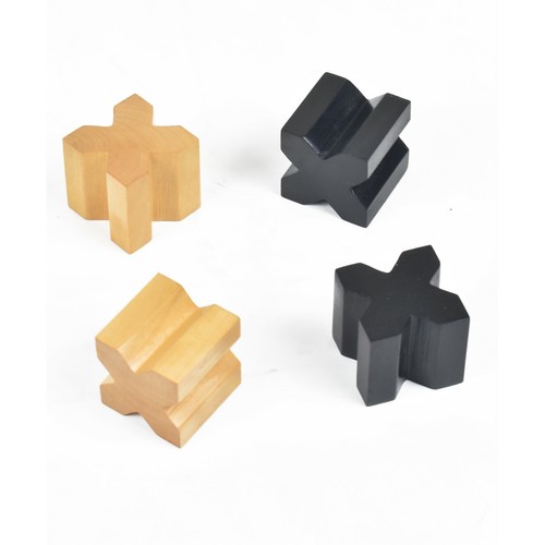 Reproduced 1923 Bauhaus chess pieces Only Absract set -Ebonised Boxwood -2" King - Picture 9 of 12