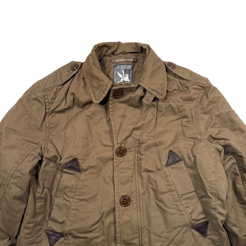 Spiewak & Sons Button Zip Jacke Herren Large braun isoliert Feld Militär - Bild 12 von 14