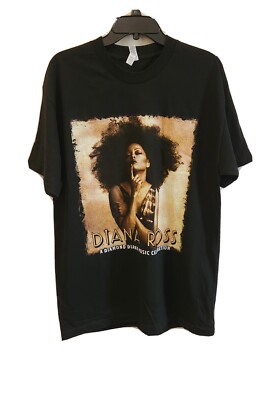 Diana Ross Top of the World Tour Tee Size Unisex Large Black