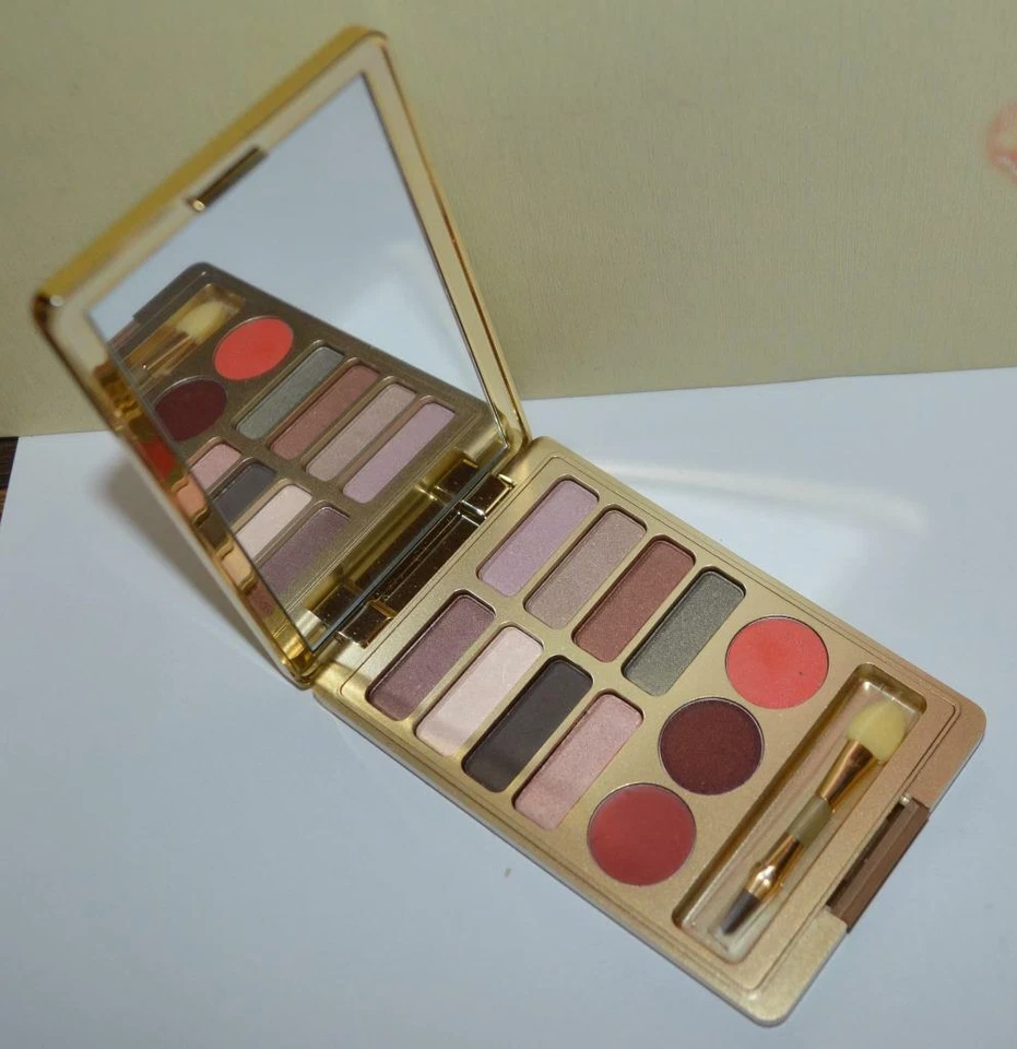 ESTEE LAUDER Coral Sun/Autumn/Melon Pure Color Lipstick With 8 Eyeshadows ~ RARE - Image 2 of 4