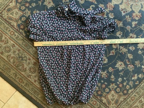 Floral Pussy Bow Short Sleeve Blouse Forever 21 Medium Sheer Cute! - Picture 7 of 18
