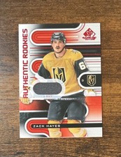 2022-23 Upper Deck SP Game Used #156 Zack Hayes Authentic Rookies Jersey Vegas