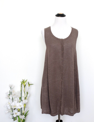 Veste Légère Eileen Fisher Lin Marron - Taille S - Occasion Excellent état - Fermeture Cordon