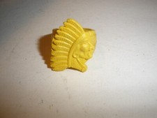 Vintage Yellow Plastic Child's Indian Ring