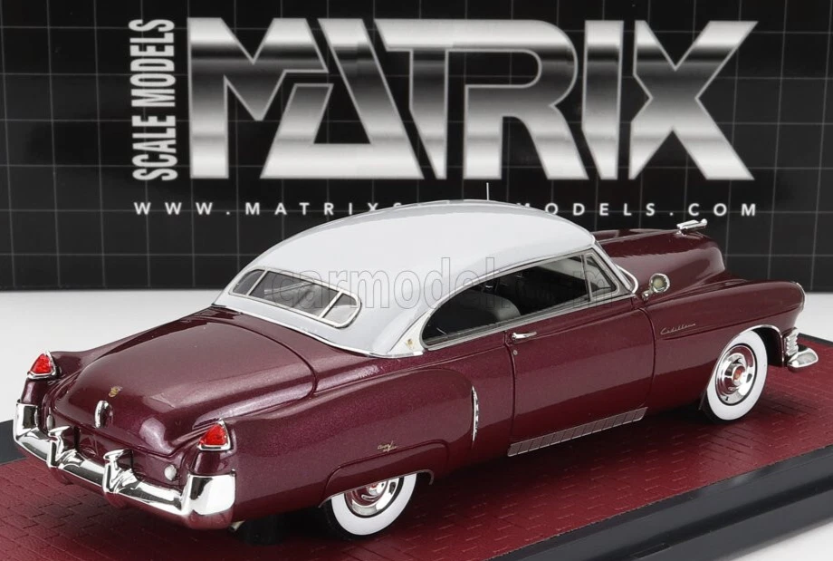 wonderful modelcar CADILLAC COUPE DEVILLE 1949 - darkred / white - 1/43 - Image 2 of 3