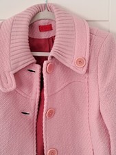 Pringle Of Scotland  Baby Pink 100% Wool Bomber Jacket Coat Womens 14 Uk  Eu 42 