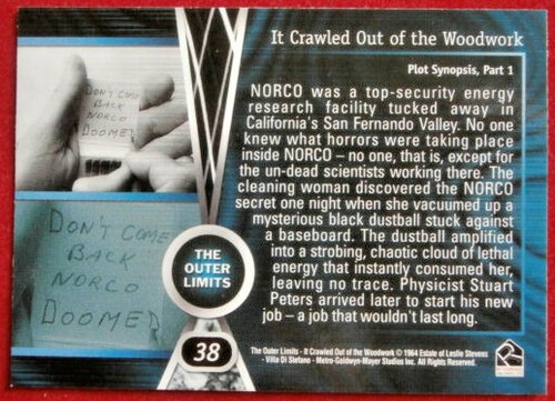 THE OUTER LIMITS - Card #38 - IT CRAWLED OUT OF THE WOODWORK - BARBARA LUNA - Picture 2 of 2